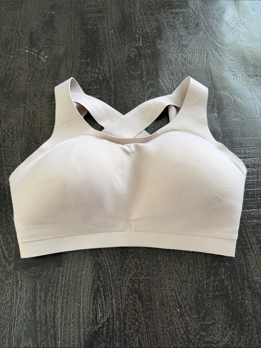 lululemon athletica Light Beige Padded Sports Bra with Crossback Straps